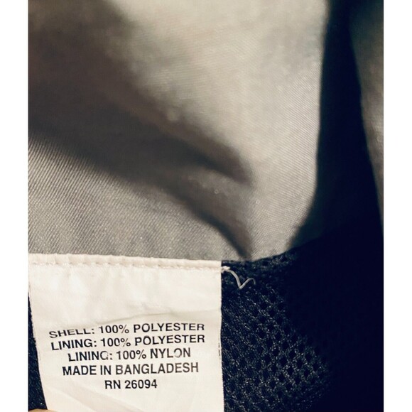 Champion Windbreaker Jacket Men's Large Black Gray Mesh Lined Authentic Full-Zip - Picture 12 of 14